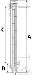 Схема кожухотрубного теплообменника Pharma-line 2 - 5.5